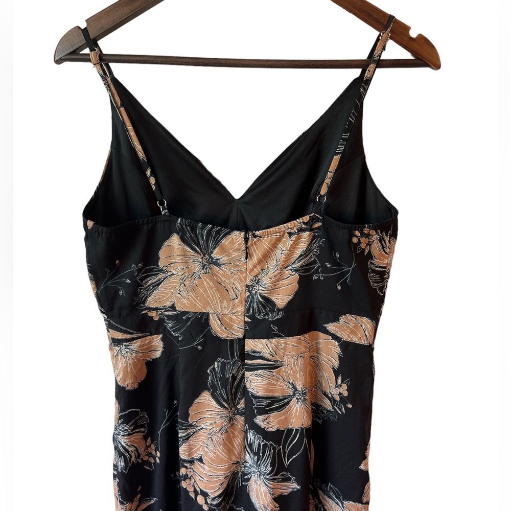 SOLD Lulu’s Darling Daylily Black Floral Print High-Low Maxi Dress - Picture 9 of 12